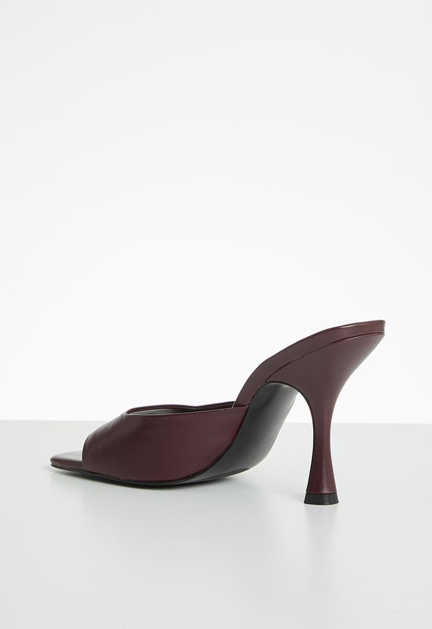 MANGO - Lute leather heel - dark red