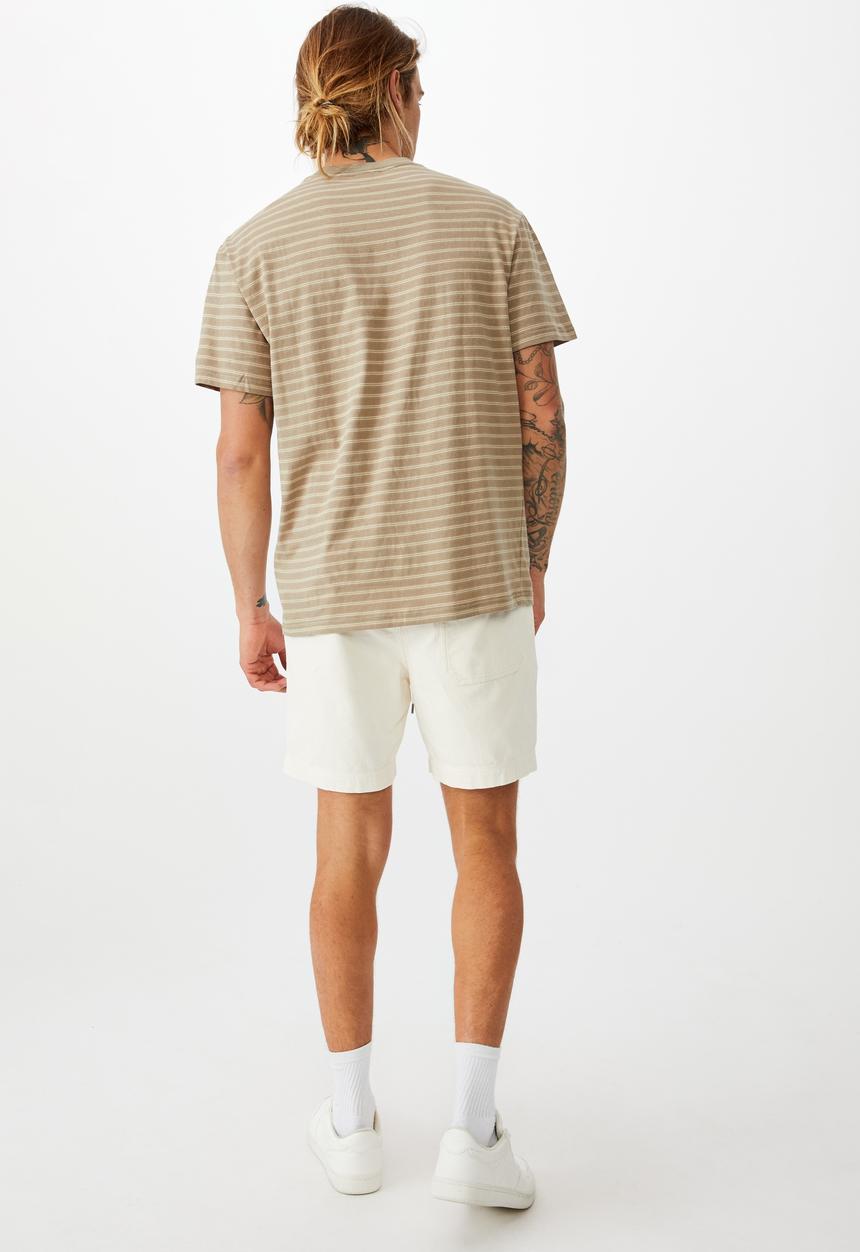 Cotton On - Dylan tee - moss stone bush stripe