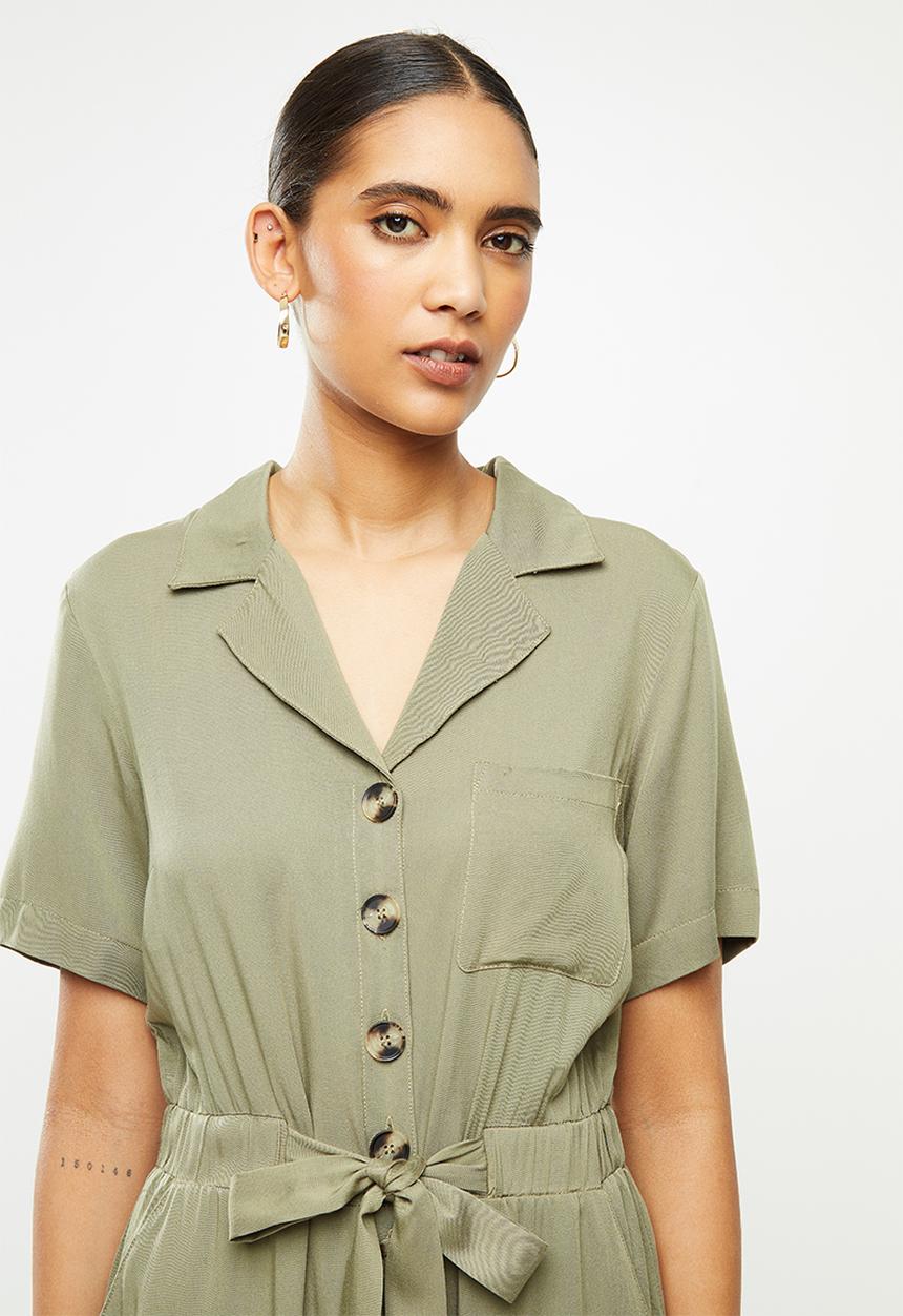 Brave Soul - Doreen jumpsuit - khaki
