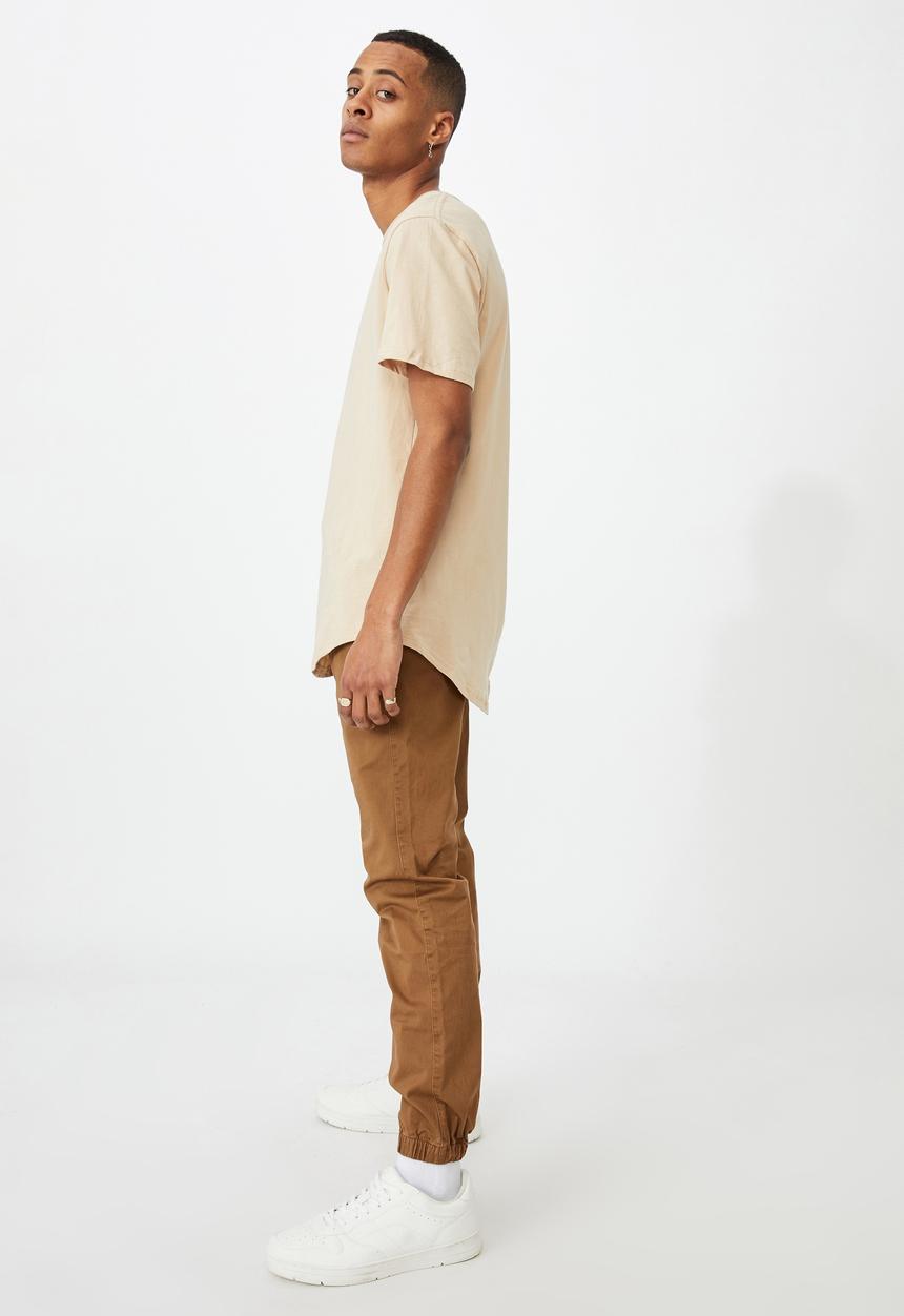 Cotton On - Drake cuffed pant - washed biscuit