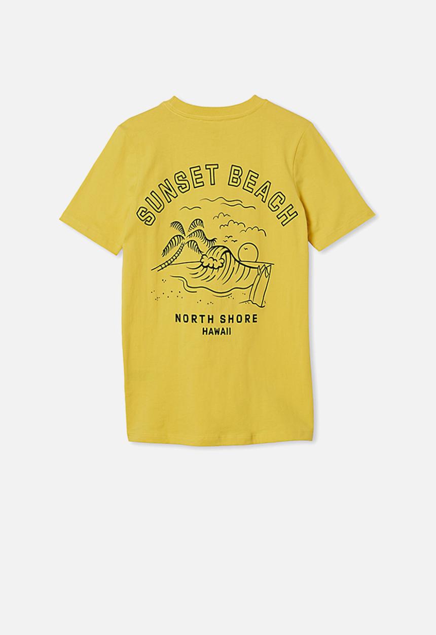 Free by Cotton On - Free boys skater short sleeve tee - sunshine yellow
