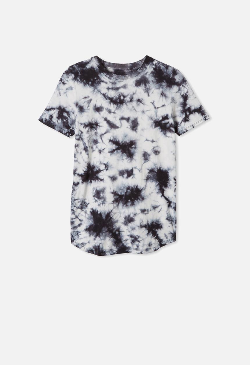 Free by Cotton On - Free boys long line tee - phantom tie dye