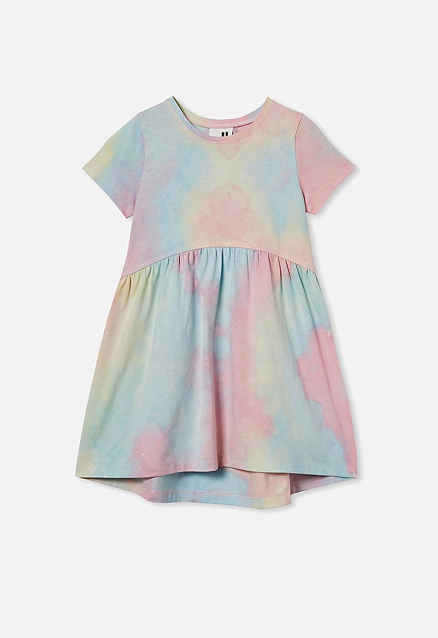 Cotton On - Freya short sleeve dress - rainbow tie dye
