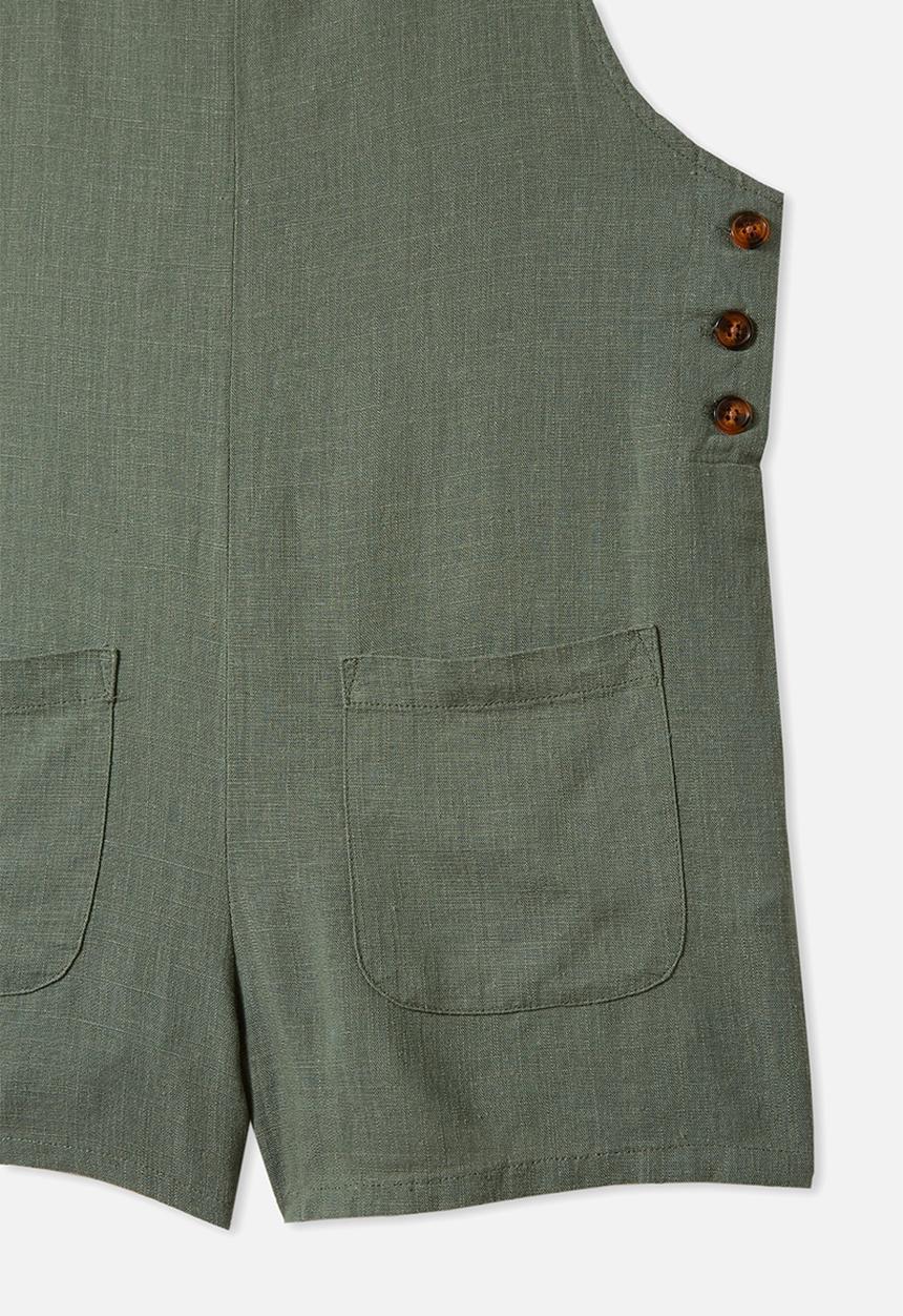Free by Cotton On - Ava overall - swag green