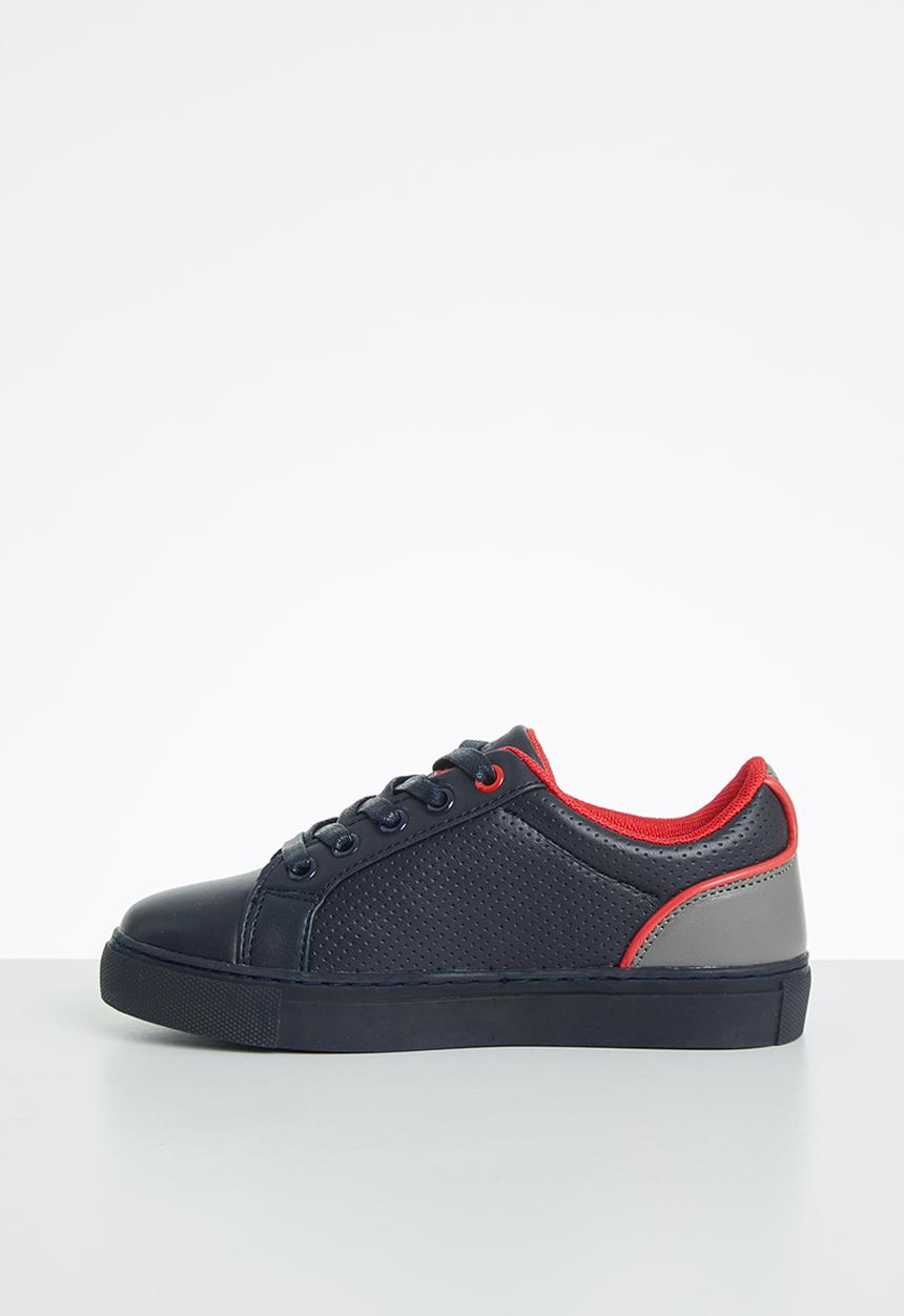 POLO - Boys George pin punch contrast sneaker - navy