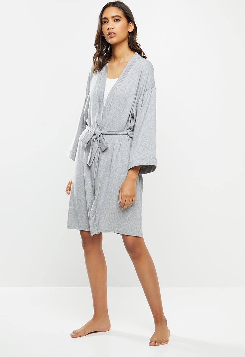 Superbalist - Short knit robe - grey 