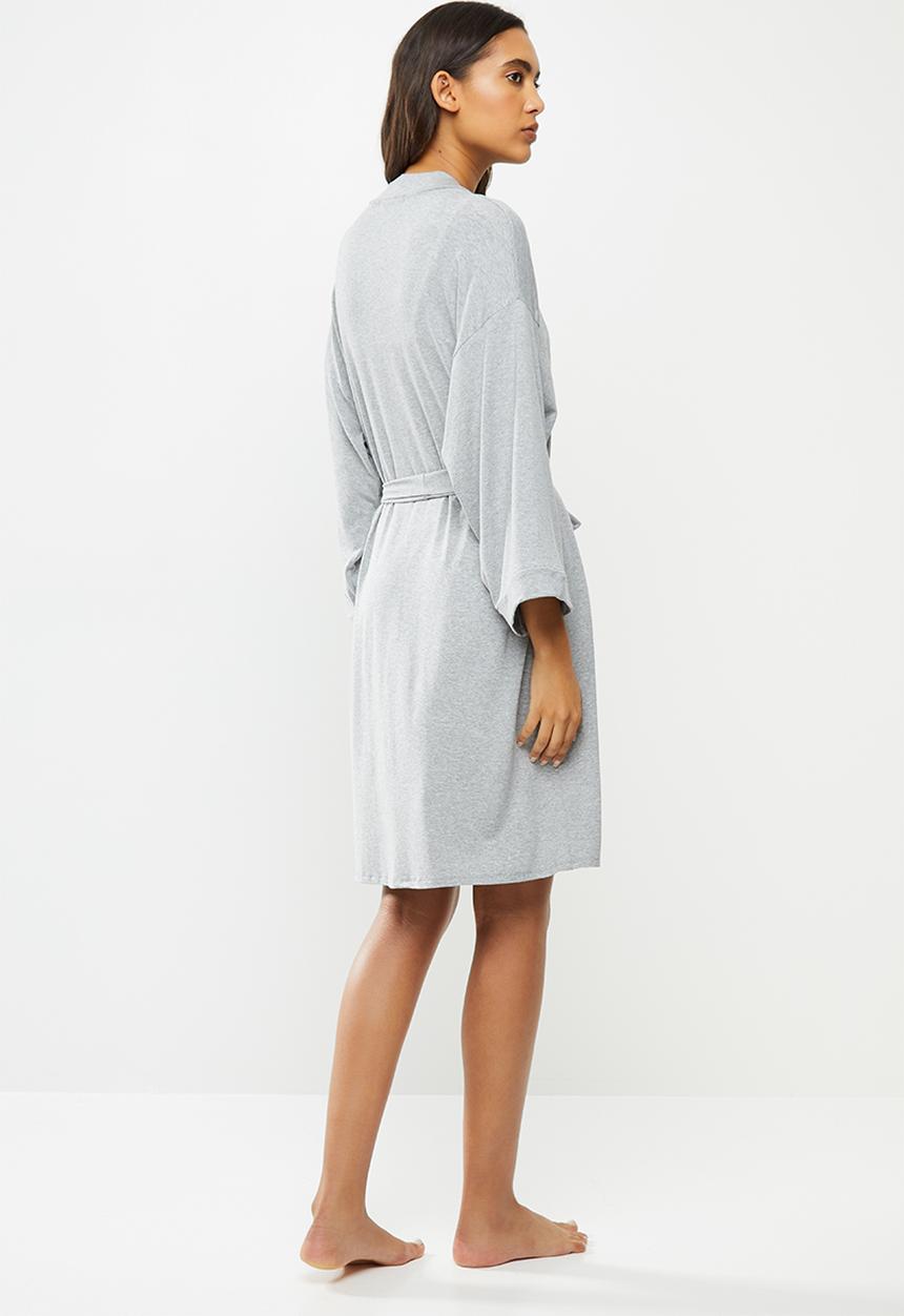 Superbalist - Short knit robe - grey 
