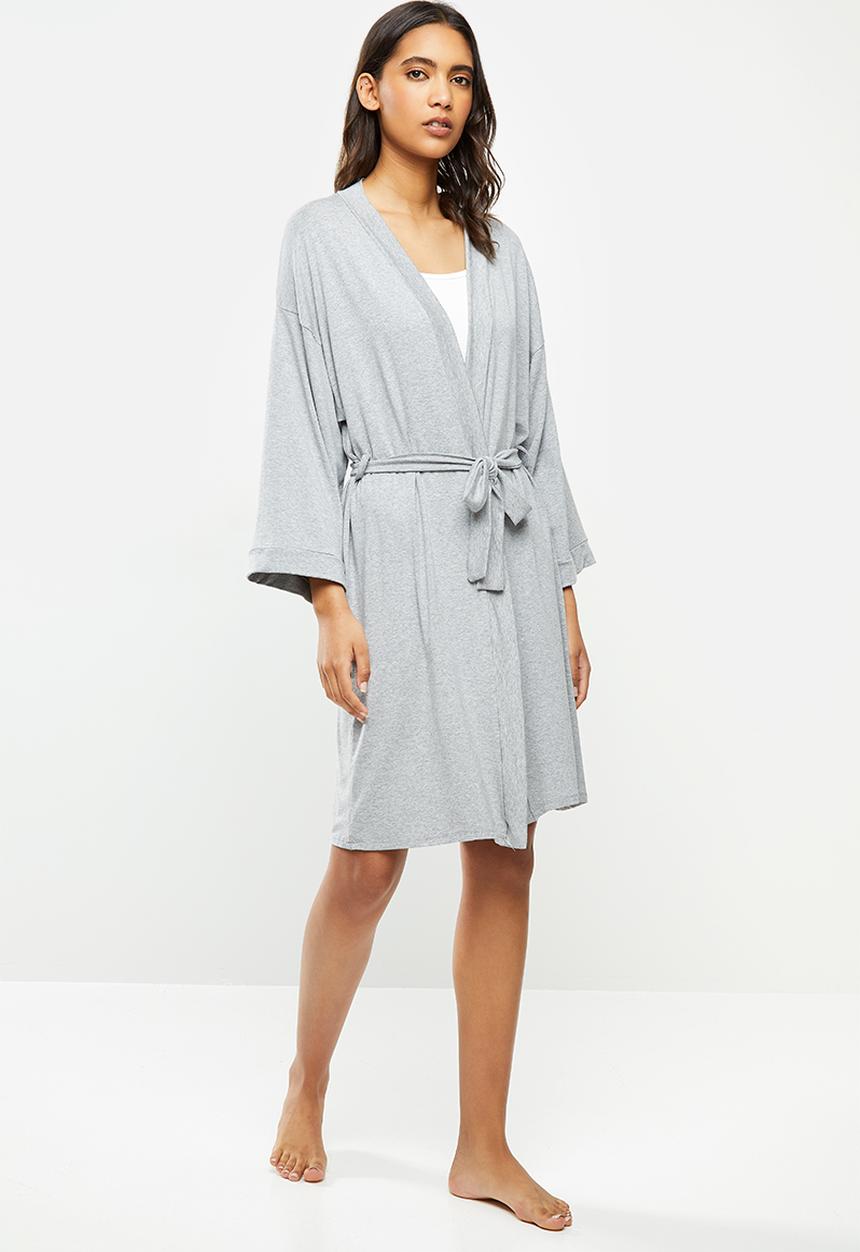 Superbalist - Short knit robe - grey 