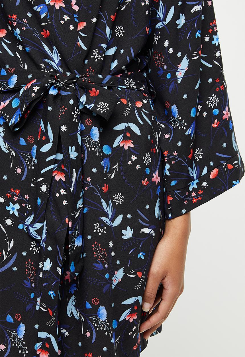 Superbalist - Short robe - black based  floral