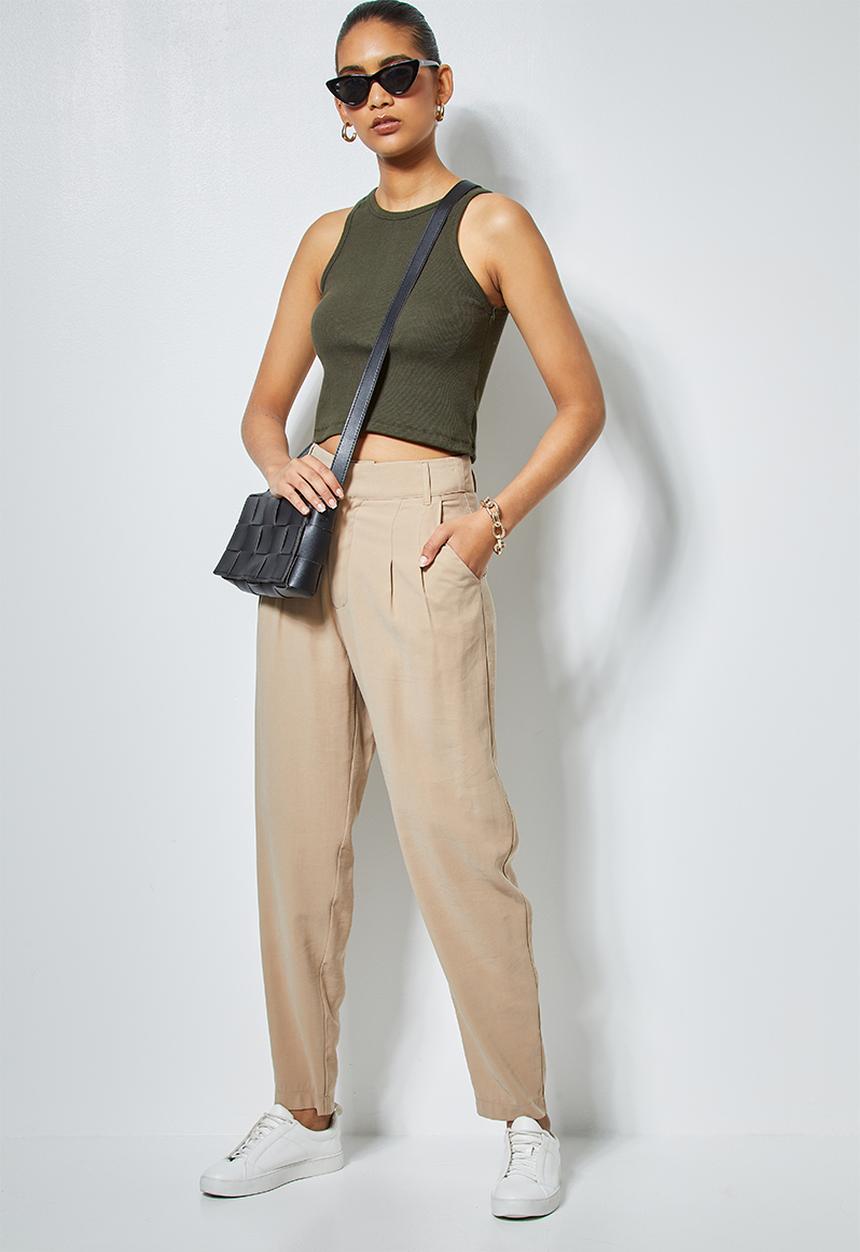 Superbalist - Single lycra rib vest - khaki