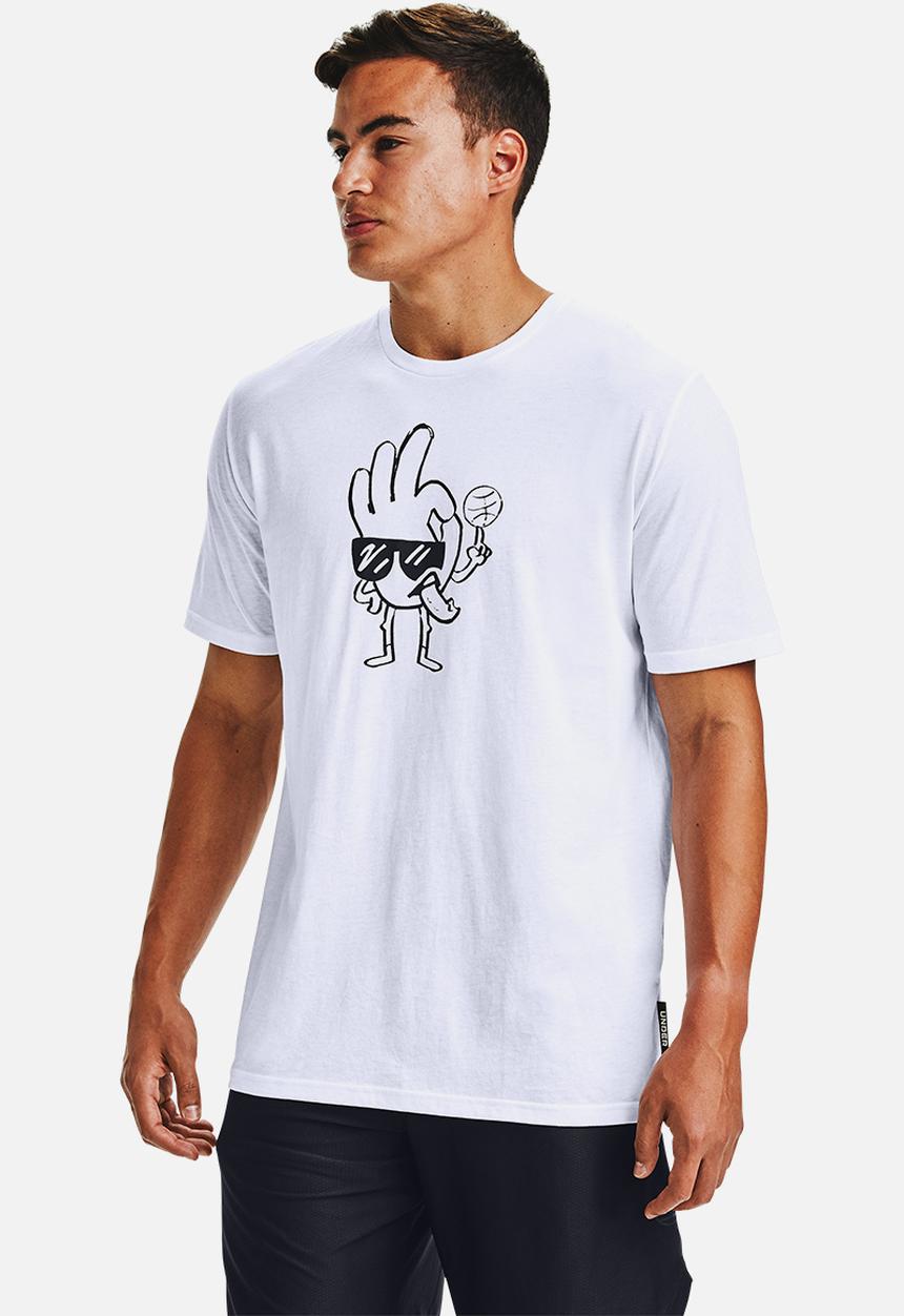 Under Armour - Curry freehand Eddy short sleeve tee - white