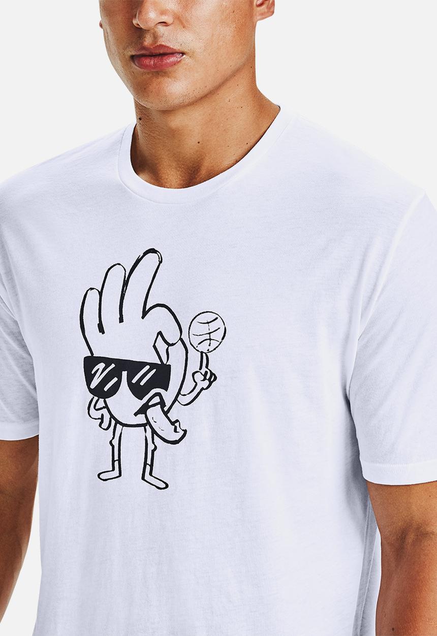 Under Armour - Curry freehand Eddy short sleeve tee - white