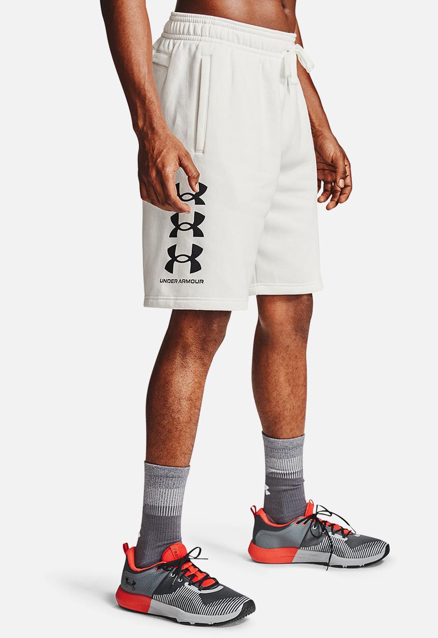 Under Armour - UA rival fleece multilogo short - black & white