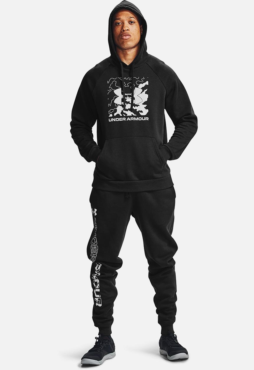 Under Armour - UA rival fleece graphic joggers - black
