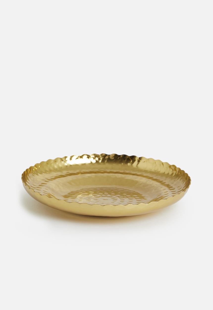 Sixth Floor - Hammered tray - gold