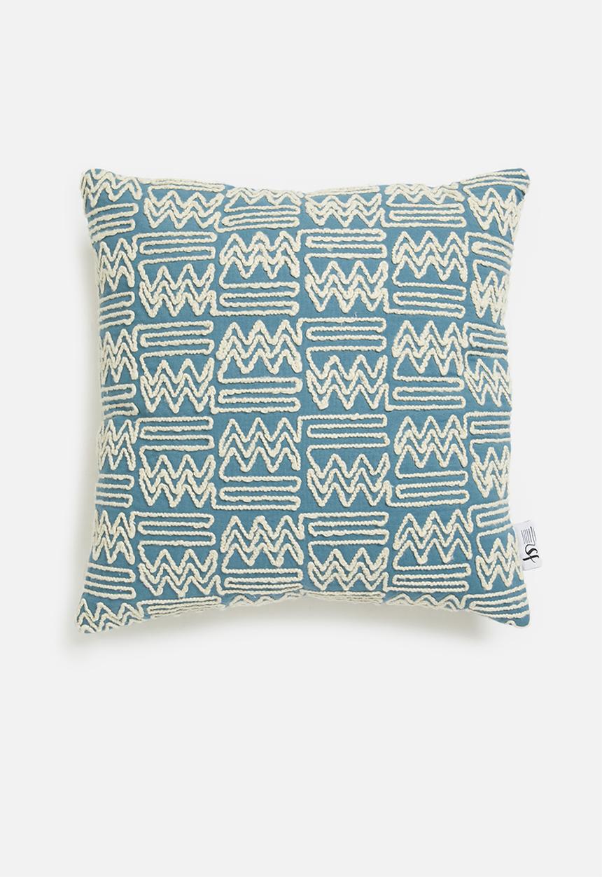 Sixth Floor - Kian cushion cover - blue heaven 