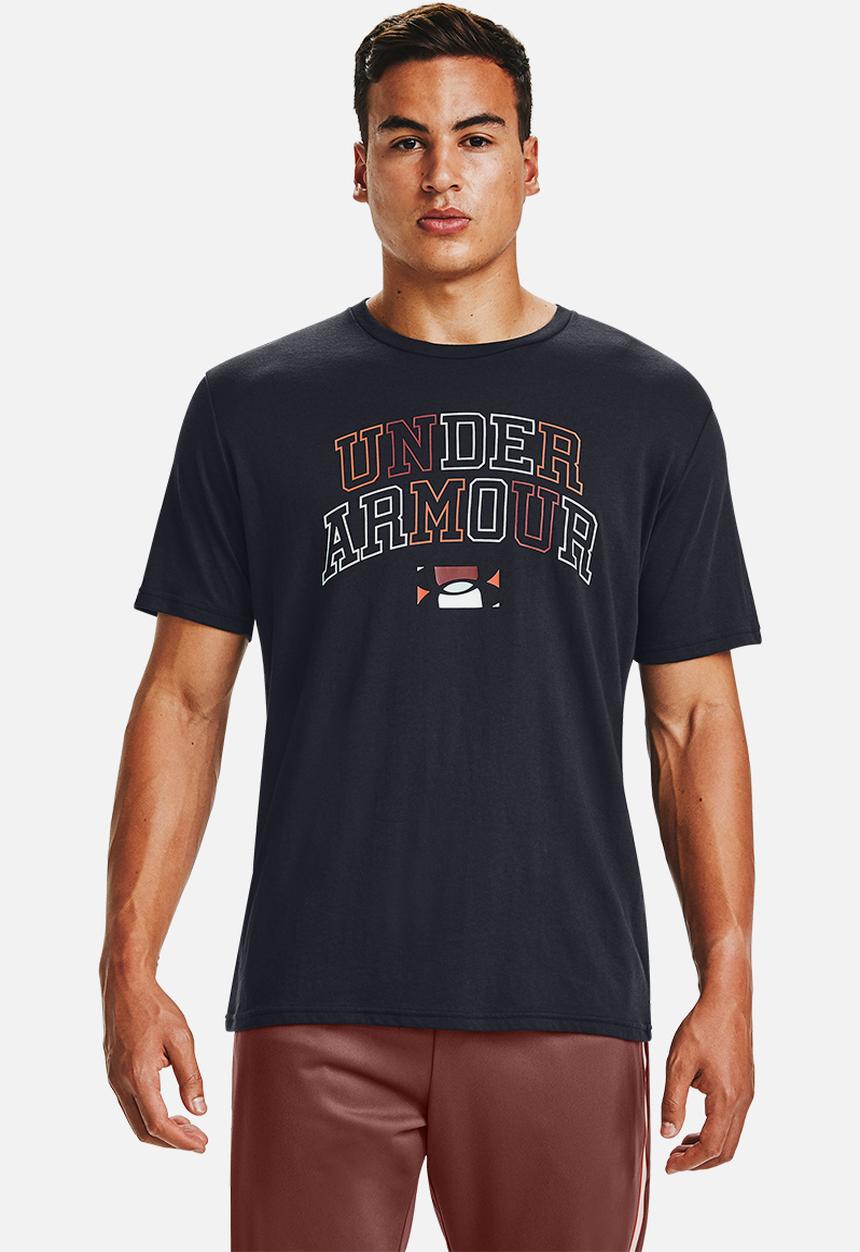Under Armour - Ua multicolor collegiate short sleeve tee - black