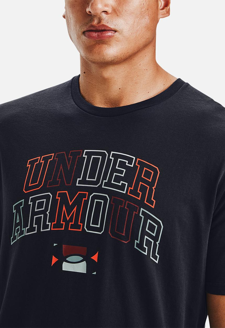 Under Armour - Ua multicolor collegiate short sleeve tee - black