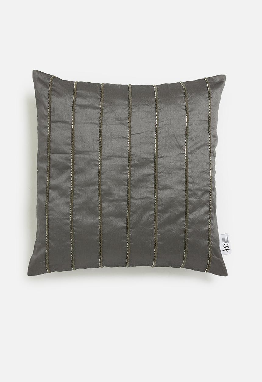 Sixth Floor - Rain drop cushion cover - charcoal