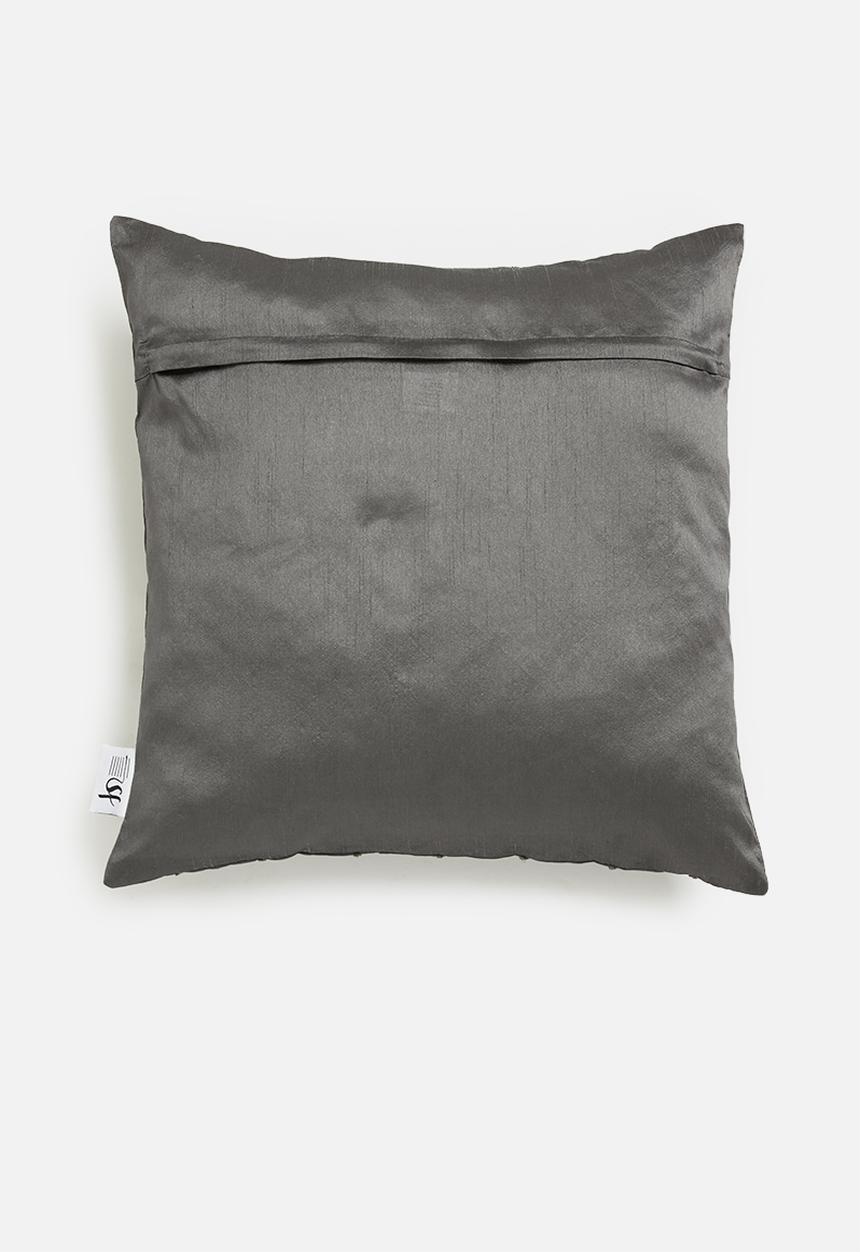 Sixth Floor - Rain drop cushion cover - charcoal