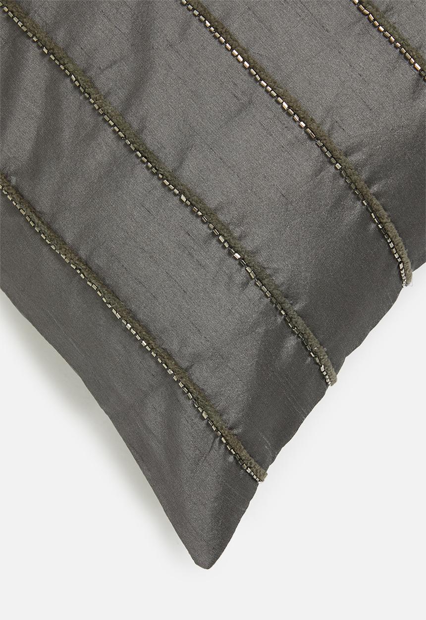 Sixth Floor - Rain drop cushion cover - charcoal