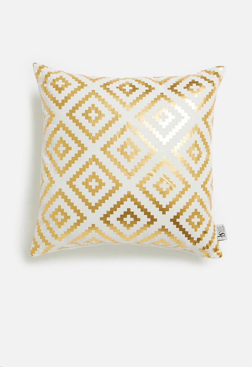 Sixth Floor - Azteco cushion cover - gold