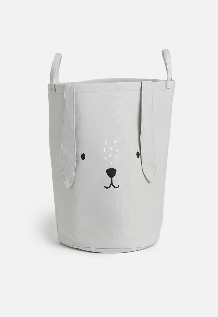 Sixth Floor - Bunny canvas storage basket - grey