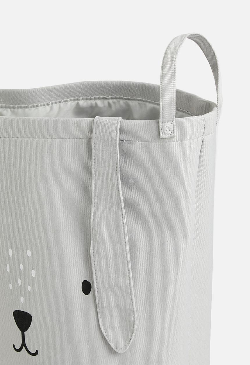 Sixth Floor - Bunny canvas storage basket - grey