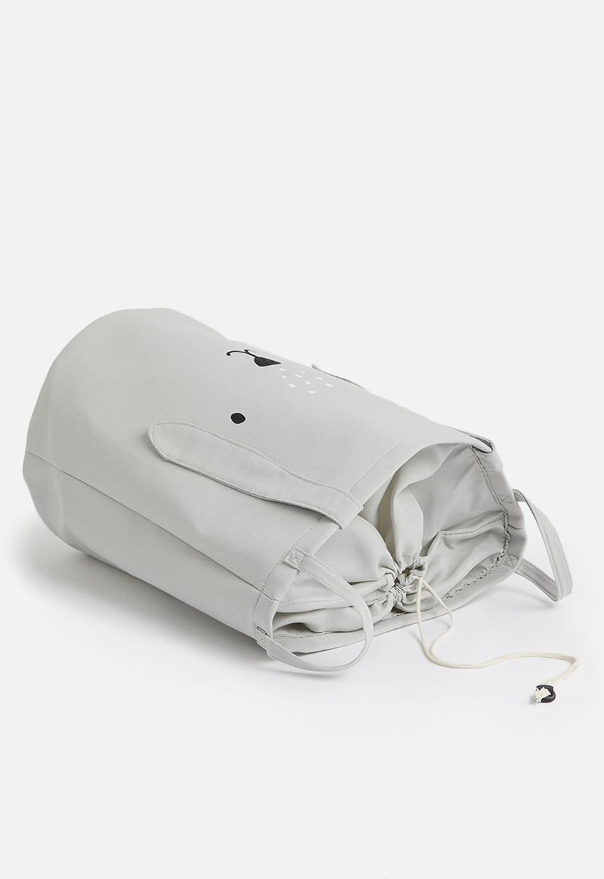 Sixth Floor - Bunny canvas storage basket - grey
