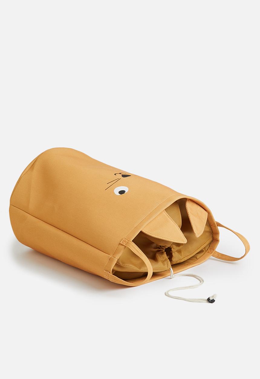 Sixth Floor - Cat canvas storage basket - yellow