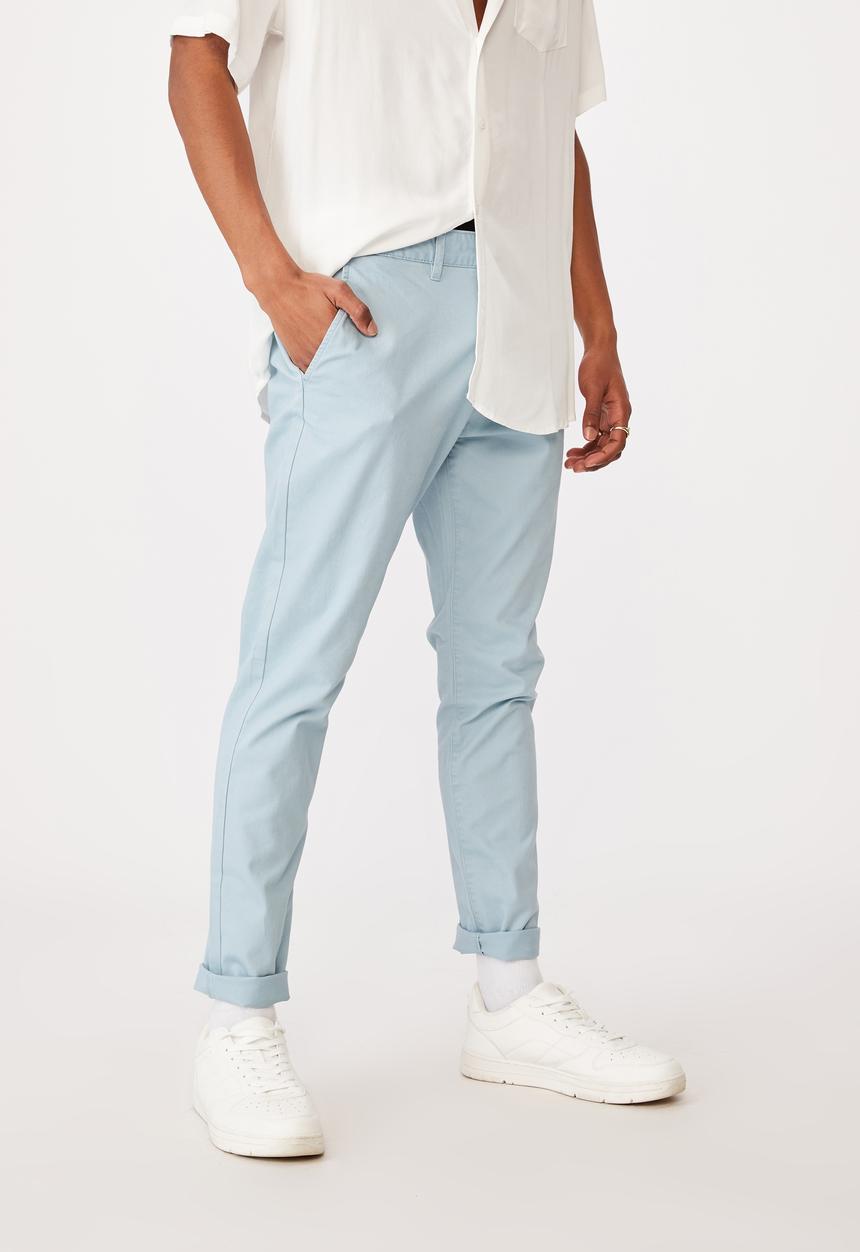 Cotton On - Skinny stretch chino - ice blue