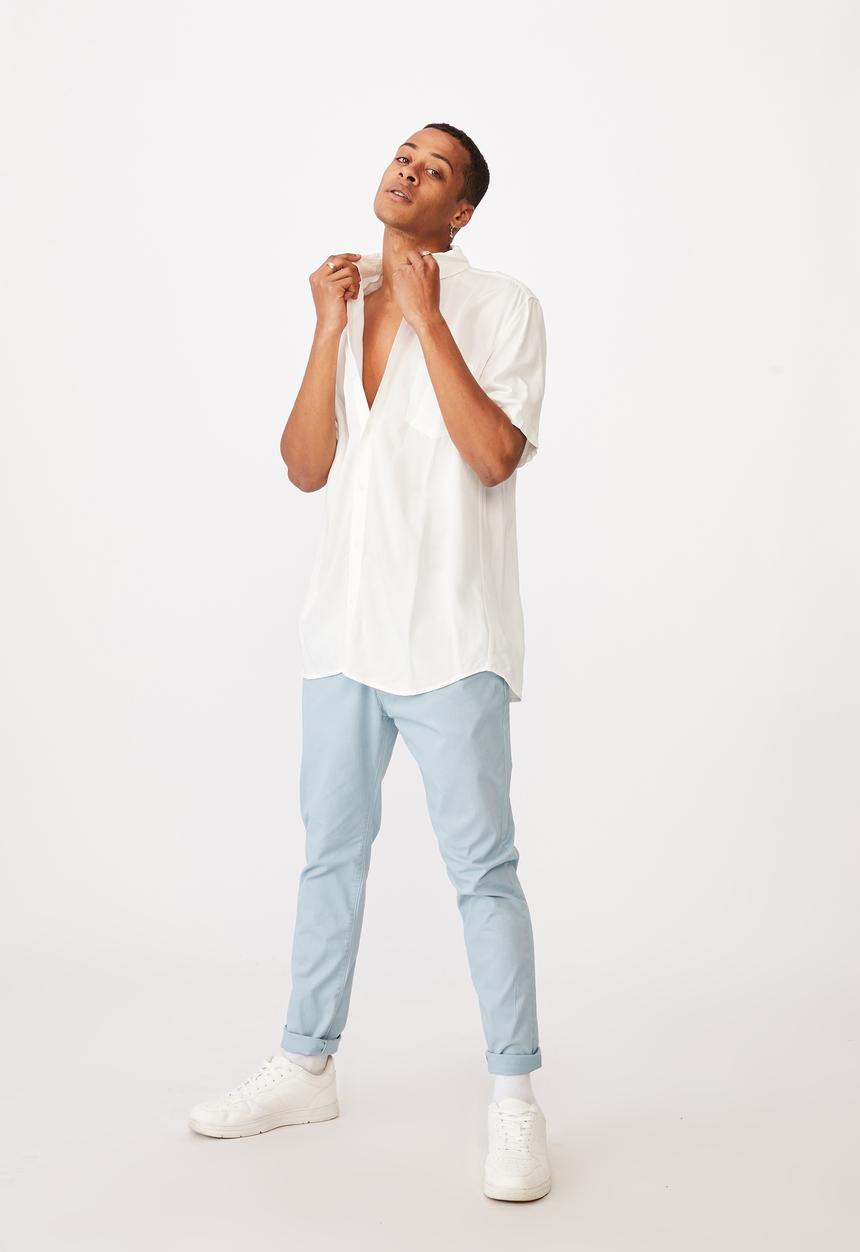 Cotton On - Skinny stretch chino - ice blue