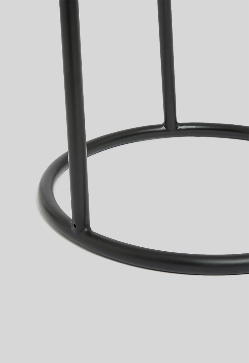 Sixth Floor - Aura side table - white & black 