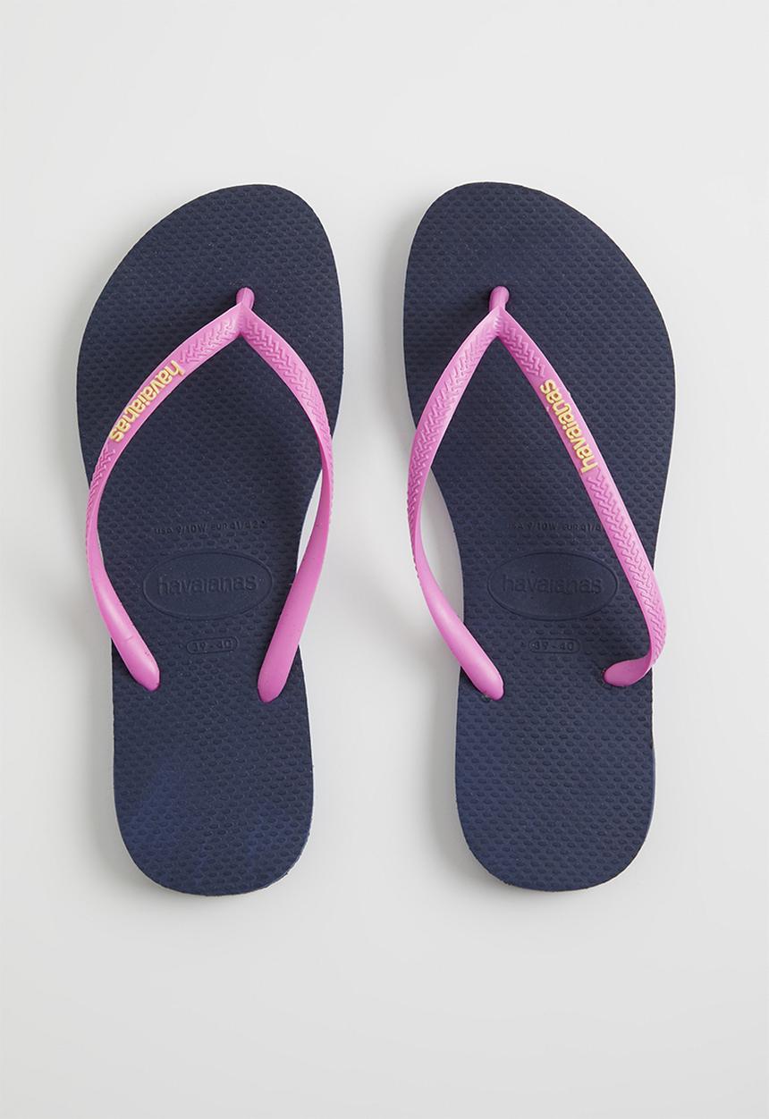 Havaianas - Slim logo pop-up - navy & pink