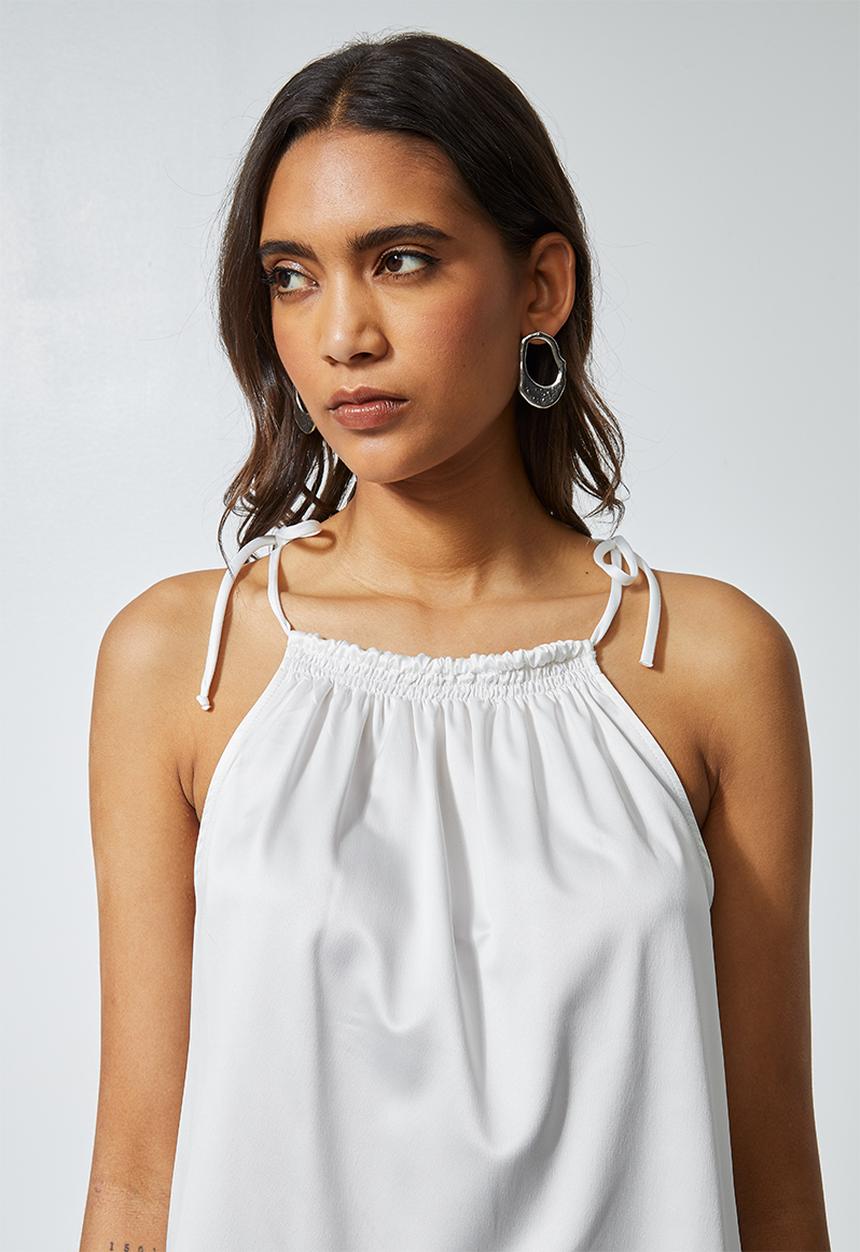 Superbalist - Shirred halter cami - optic white