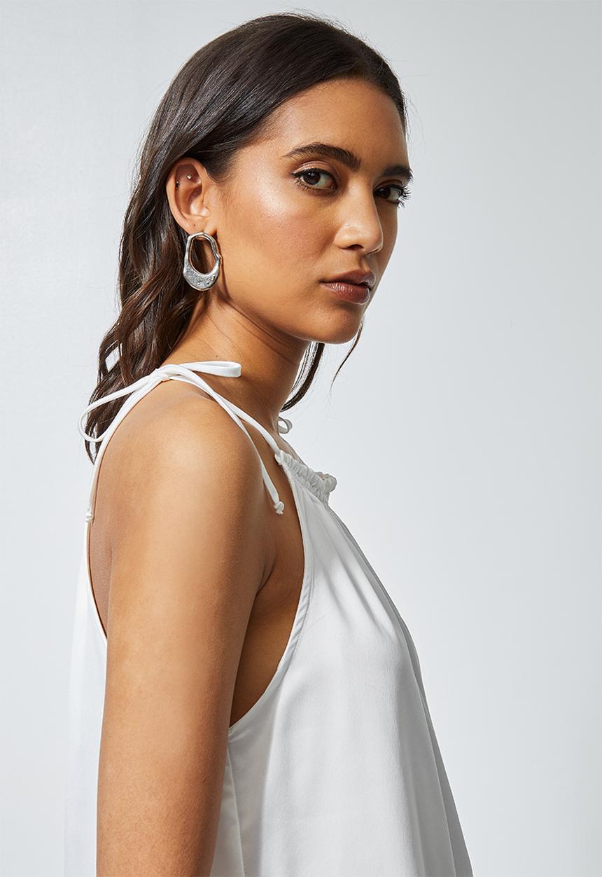 Superbalist - Shirred halter cami - optic white
