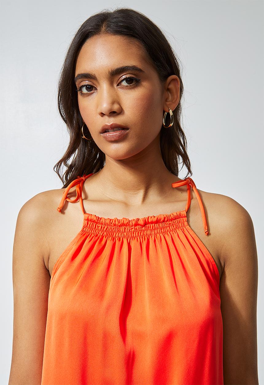 Superbalist - Shirred halter cami - orange