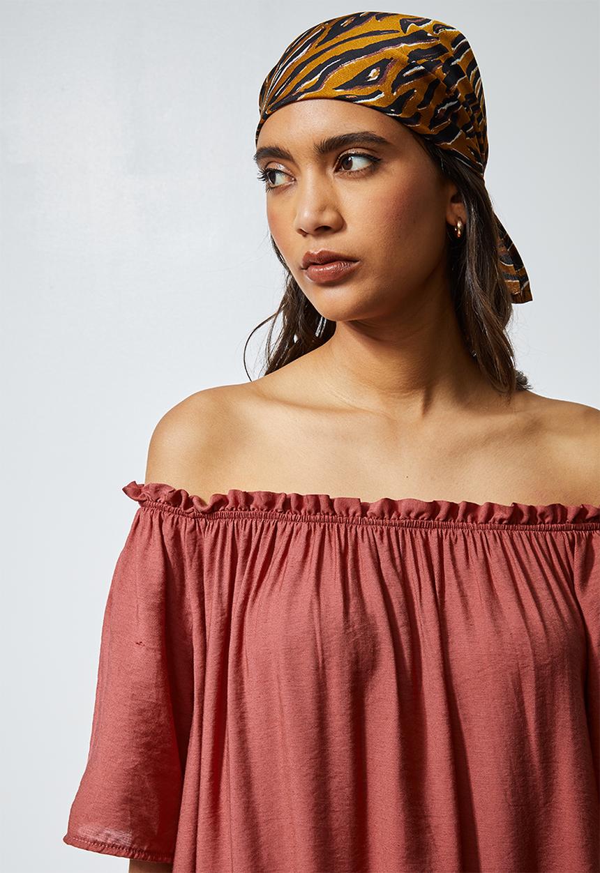 Superbalist - Off the shoulder midi with tier - rose pink
