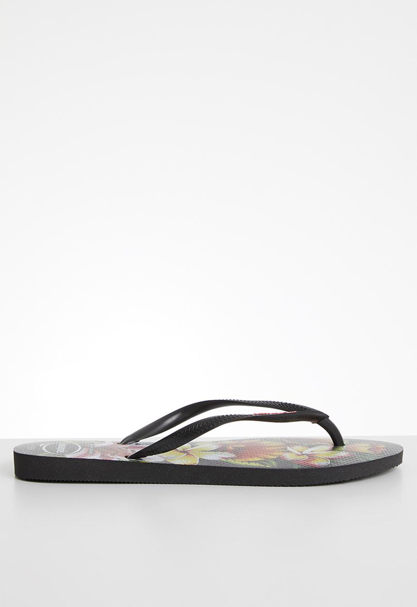 Havaianas - Slim floral - black