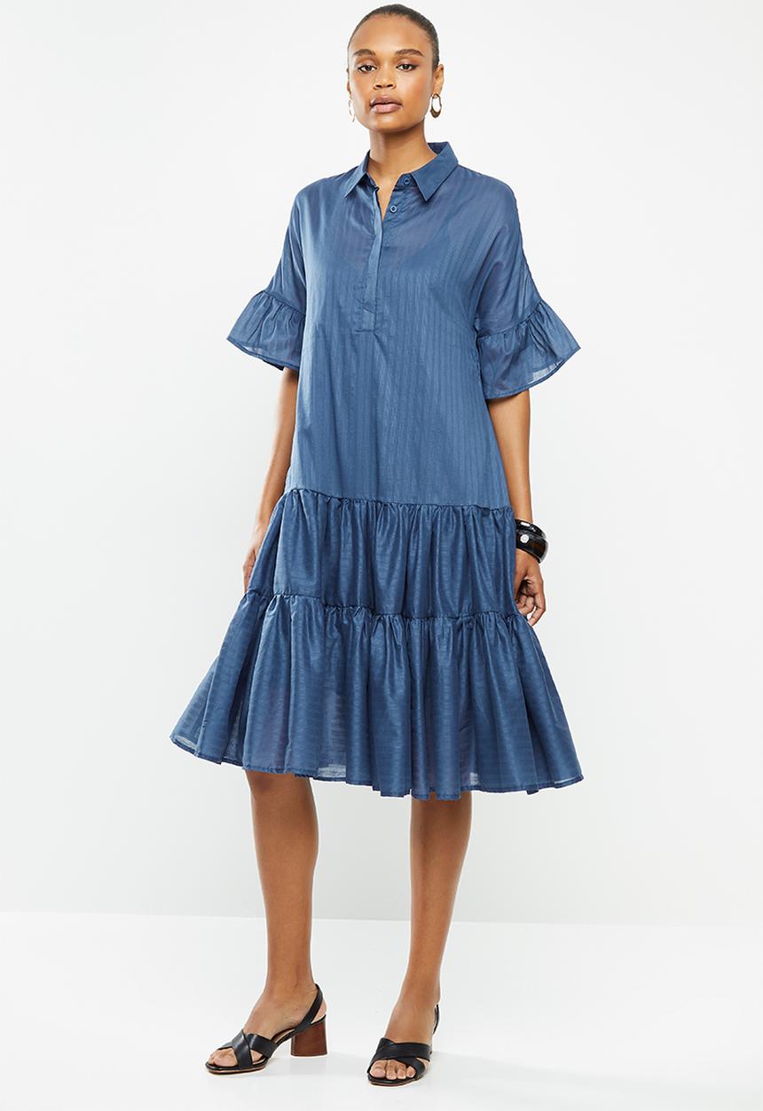 AMANDA LAIRD CHERRY - Nhlole dress - navy