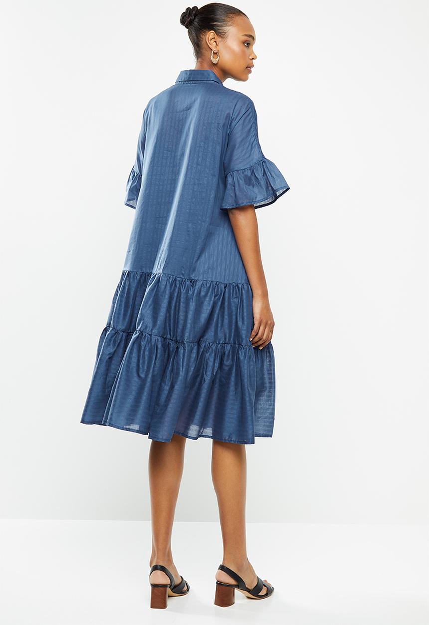 AMANDA LAIRD CHERRY - Nhlole dress - navy