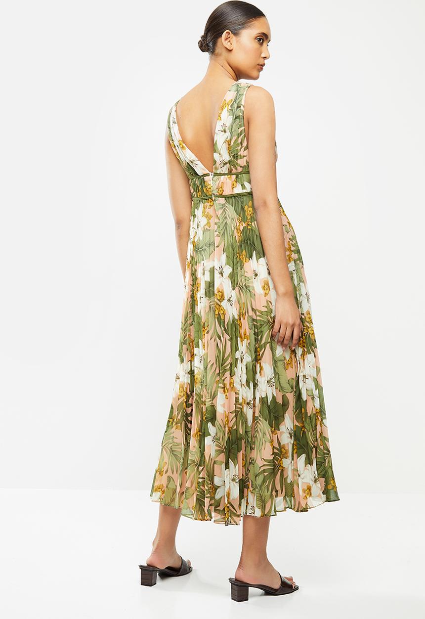 MANGO - Dress leaf - multi 