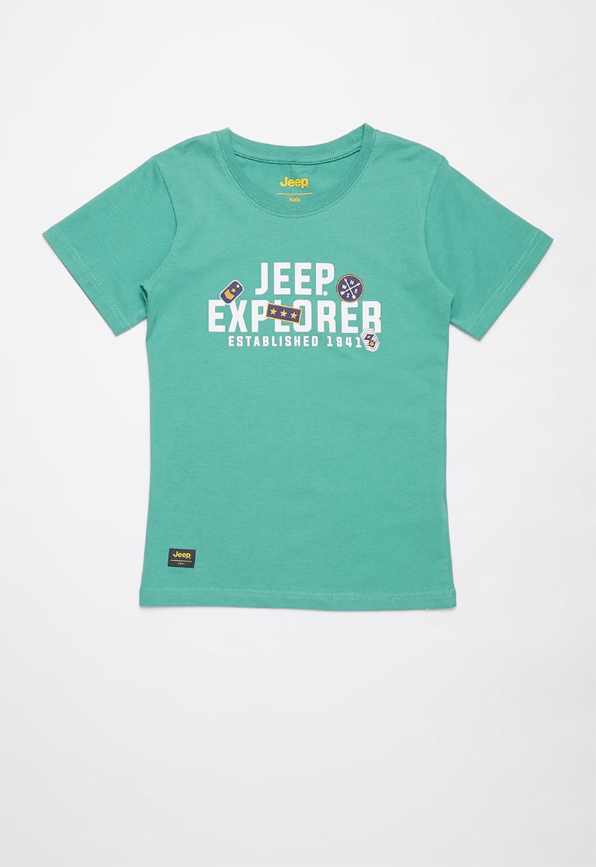 JEEP - Pablo boys short sleeve graphic print tee - green