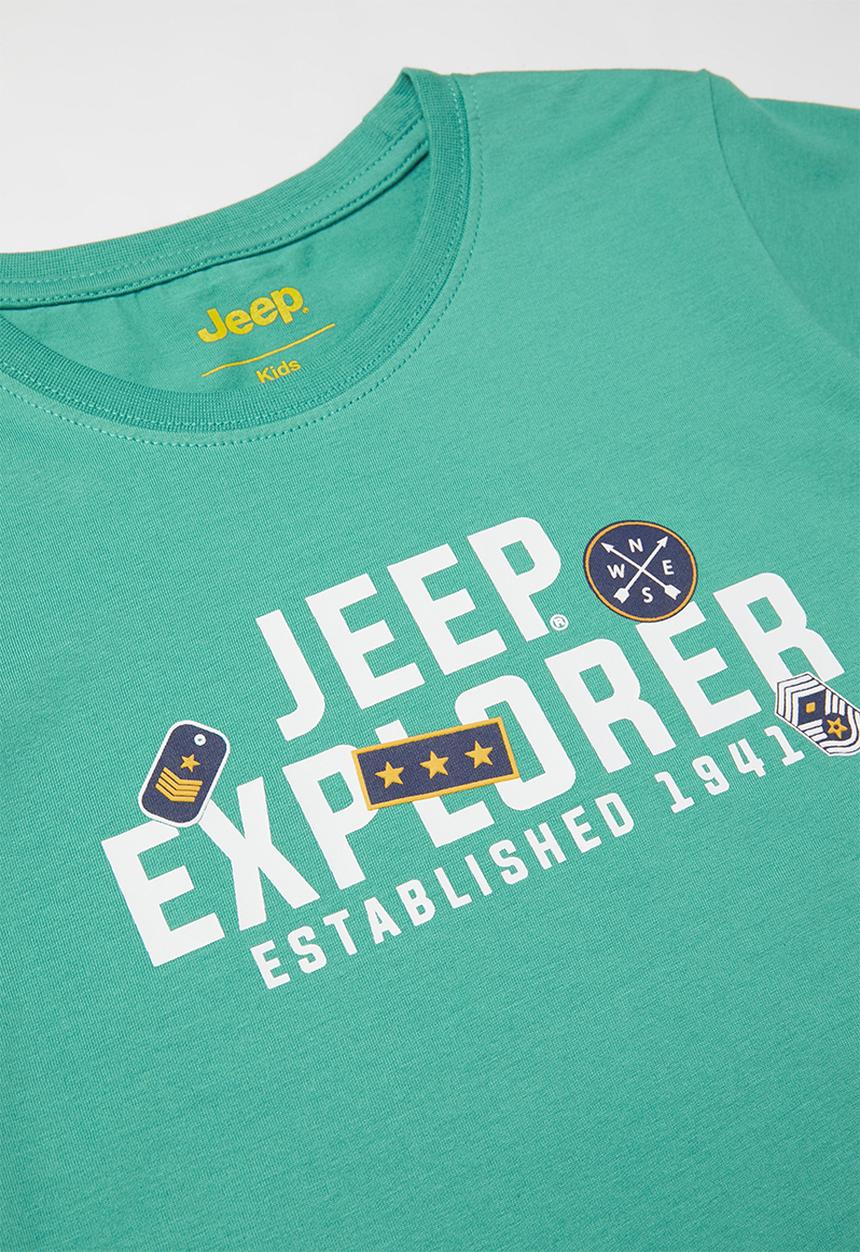 JEEP - Pablo boys short sleeve graphic print tee - green