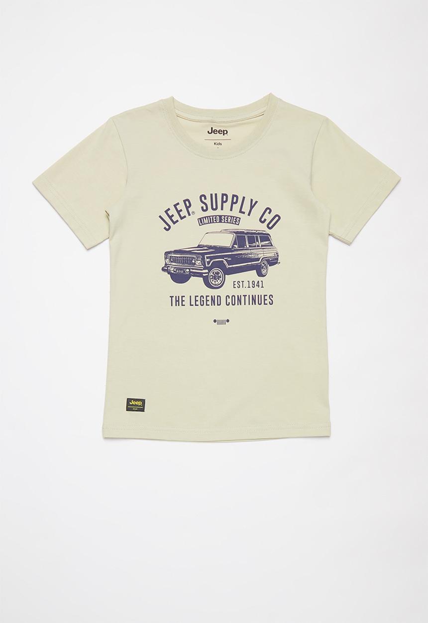 JEEP - Perry boys short sleeve graphic print tee - stone