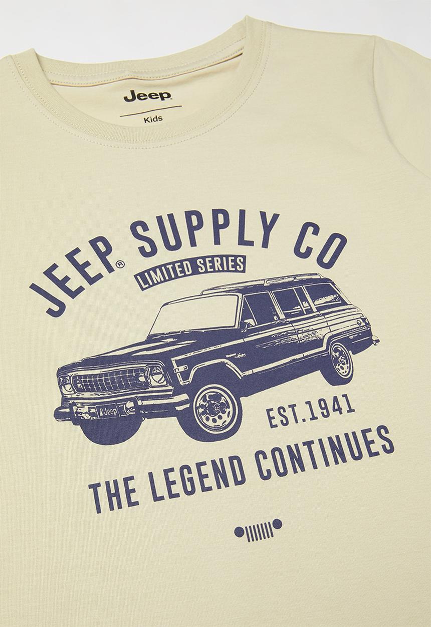 JEEP - Perry boys short sleeve graphic print tee - stone