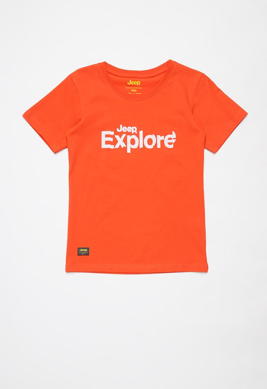 JEEP - Parker boys short sleeve graphic print tee - orange