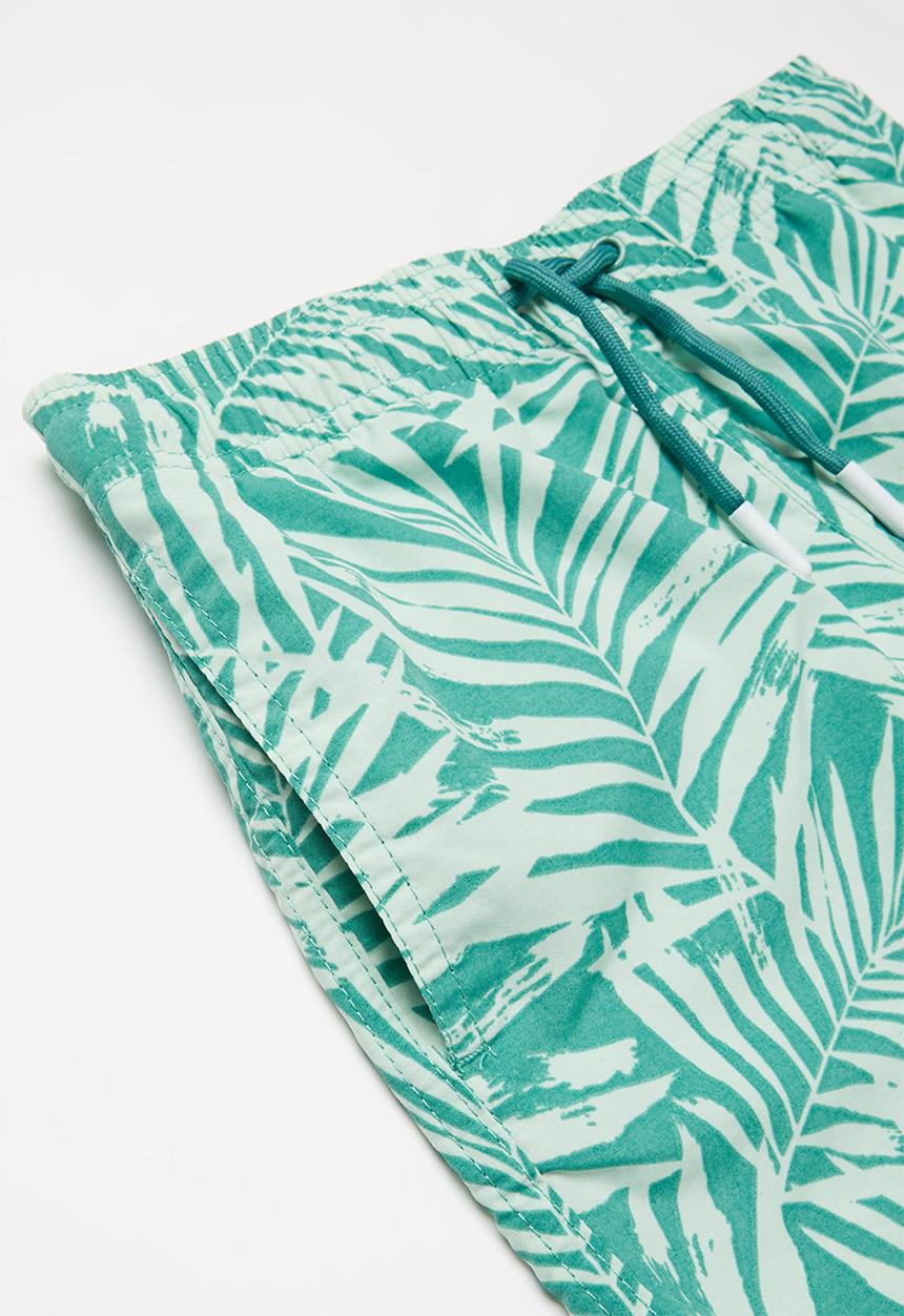 JEEP - Elasticated aop swim shorts - green