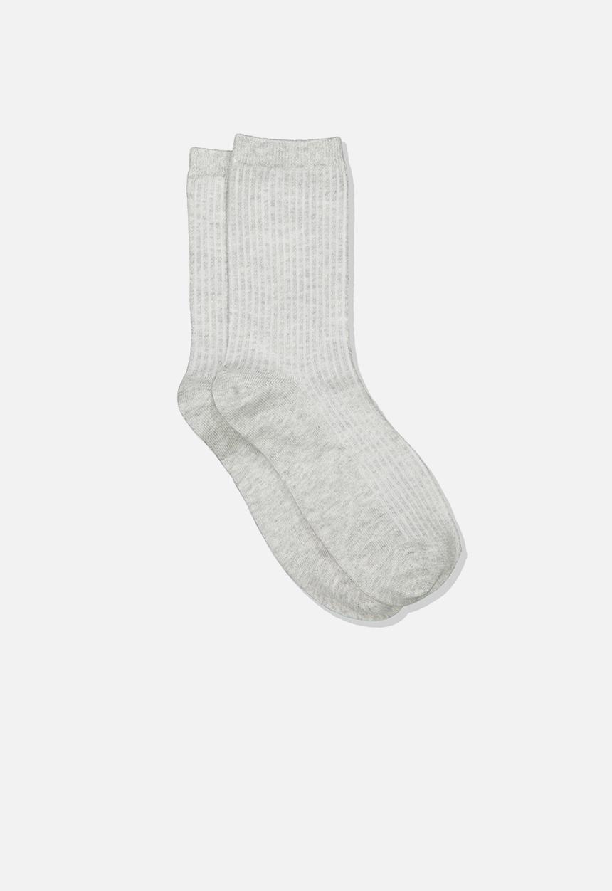 Cotton On - Everyday rib sock - grey marle