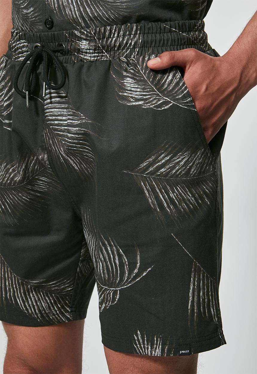 Superbalist - Deco pattern chino short - black
